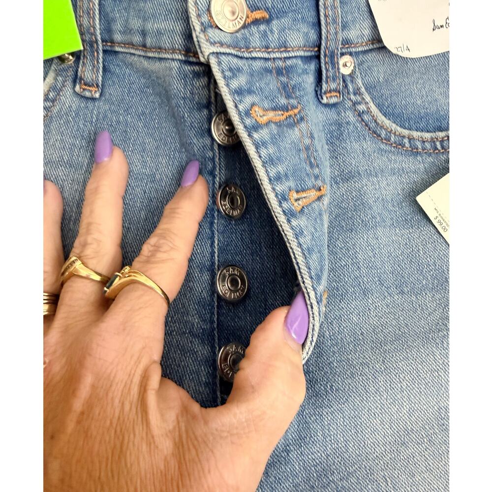 Sam Edelman Codie Wide Leg Jeans 27 High Rise Button Fly NWT - Picture 8 of 13